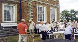 Richard Craven-Smith-Milnes addresses the Thoroton Society visitors.