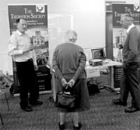 The Thoroton Society stand at The Great Nottinghamshire Local History Fair, Mansfield library. Photo: Howard Fisher.