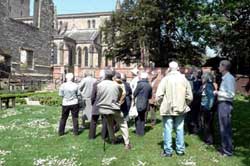 Members in the Garden at the Bishop's Palace, Southwell.
