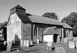 West Markham Church, where nine men were prosecuted in 1584 for playing football in the churchyard.