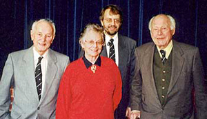 From left to right: Neville Hoskins, Rosalys Coope, John Beckett, Miles Thoroton Hildyard.