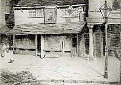 Kirke White's birthplace in Exchange Alley, Nottingham.