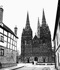 Lichfield Cathedral.
