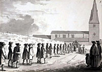 School procession in 1786, Kirkby-in-Ashfield (image courtesy of the British Library). 