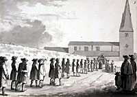 School procession in 1786, Kirkby-in-Ashfield (image courtesy of the British Library).