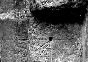 Mass dial at Holy Trinity Church, Lambley 