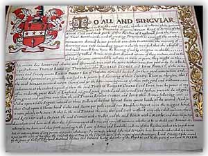 Barret of Thoroton Grant of Arms 1663.