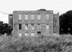 Shireoaks Hall in 2016. It was partially demolished in 1812 with the top storey and north side removed.