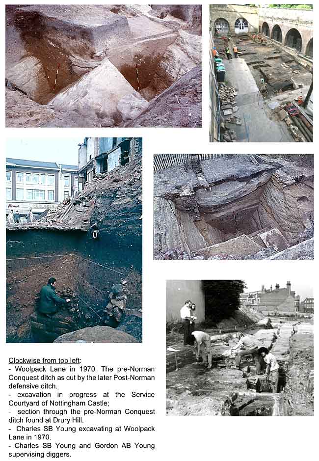 Images of archaeological excavations in Nottingham